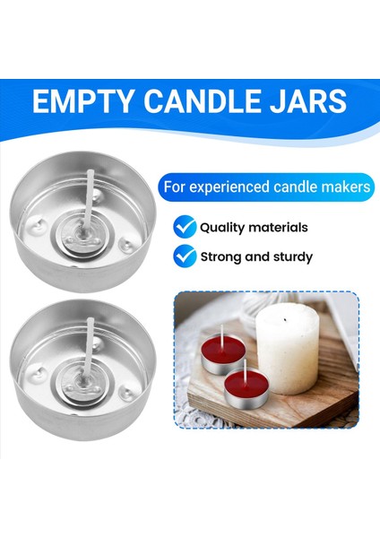 150PCS Alüminyum Çay Lambaları Bardak Metal Çay Işık Tenekeleri 150 Adet Mum Fitiller Mum Sevenler Için Boş Mum (Yurt Dışından) fırsatları