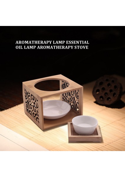 Ahşap Bambu Içi Boş Koku Lambası Yağ Fırını Aroma Brülör Mum Tutucusu Zarif ve Çekici Ev Ofis Dekorasyonu (Yurt Dışından) fiyatları