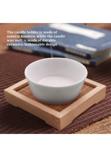 Ahşap Bambu Içi Boş Koku Lambası Yağ Fırını Aroma Brülör Mum Tutucusu Zarif ve Çekici Ev Ofis Dekorasyonu (Yurt Dışından) modelleri