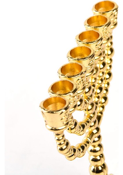 2x Altın Yahudi Menorah Mum Sahibi Dinler Şamla Hanukkah Şamdanlar 7 Şube Menorah -L (Yurt Dışından) fiyatları