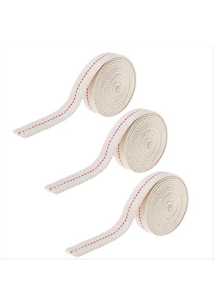 3 Rulo 39 3 Ayak Uzunluğunda 2 cm Genişliğinde Yağ Lambası FITIL%100 Pamuk Çekirdek Retro Yağ Lambası Kesilebilir Lamba Yağ Lambası Fitil (Yurt Dışından)