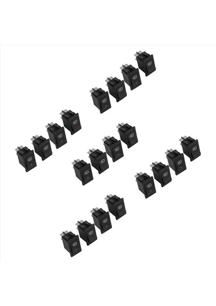 20X 12V 35A Araba Kamyon Teknesi Sis Liger Anahtar LED Işık Gösterge Tahtası 4pin Siyah (Yurt Dışından)