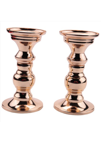 4 Candlestick Metal Pillar Mum Tutucular Düğün Centerpieces Mumlar Için Şam Tutucuları Stand Altın (Yurt Dışından) fiyatları