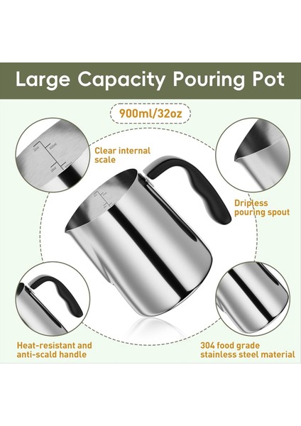 Sıcak Plakalı Mum Yapma Kiti Mum Yapımı Balmumu Eritme Potası Karıştırma Kaşık Anti-Ölçeklendirme Ped Abd Fiş (Yurt Dışından) modelleri