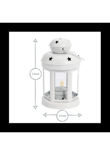2x Vintage Metal Asma Mum Fenerler Tealight Hakkı Düğün Için Şamdan Ev Doğum Günü Partileri Hediye -Beyaz (Yurt Dışından) fiyatları
