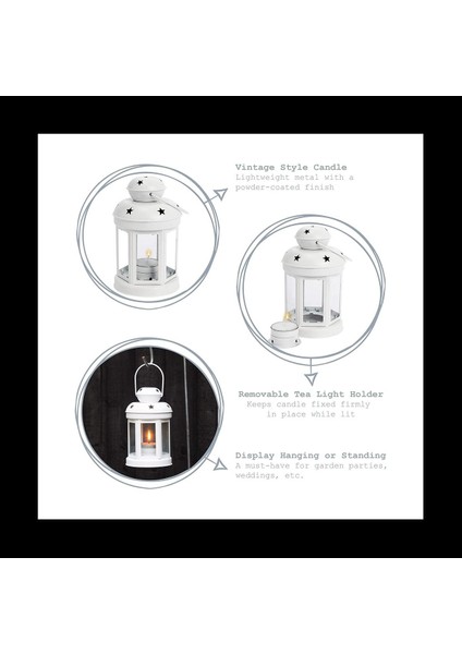 2x Vintage Metal Asma Mum Fenerler Tealight Hakkı Düğün Için Şamdan Ev Doğum Günü Partileri Hediye -Beyaz (Yurt Dışından) modelleri