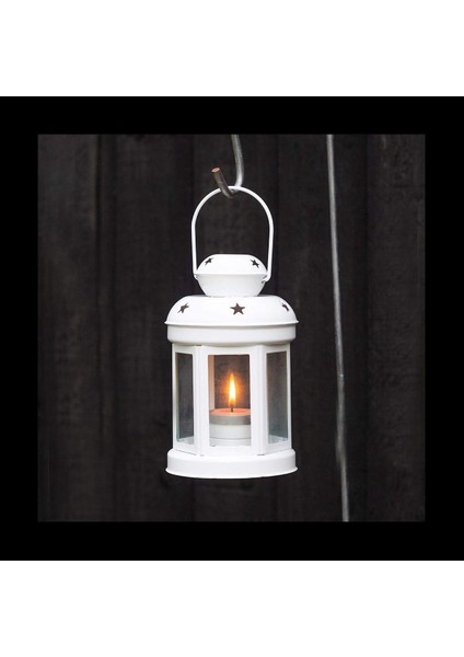 2x Vintage Metal Asma Mum Fenerler Tealight Hakkı Düğün Için Şamdan Ev Doğum Günü Partileri Hediye -Beyaz (Yurt Dışından) fırsatları