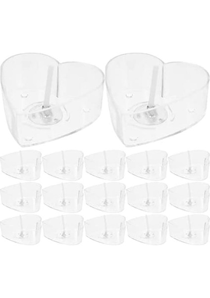 30PCS Kalp Şeklindeki Çay Işık Mum Bardakları ile Fitiller ile Açık Aşk Kalp Mum Balmumu Tenekeleri Kavanoz Kılıfları Dıy Mum Yapımı (Yurt Dışından)