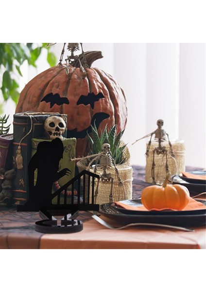 Cadılar Bayramı Korku Mum Tutucu Süslemeleri Siyah Hayalet Ölüm Ürkütücü Gölge Mum Tutucular Iç Mekan Dekor (Yurt Dışından) fiyatları