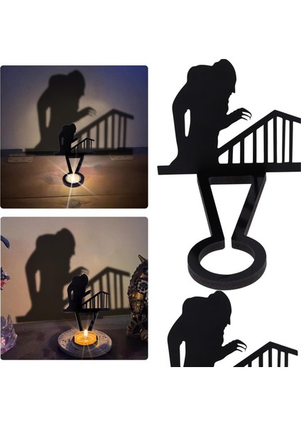 Cadılar Bayramı Korku Mum Tutucu Süslemeleri Siyah Hayalet Ölüm Ürkütücü Gölge Mum Tutucular Iç Mekan Dekor (Yurt Dışından) modelleri