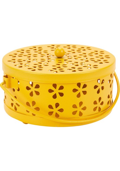 3x Nordic Retro Metal Içi Boş Çiçek Sivrisinek Tutucu Bahçe Brülör Sivrisinek Kurtlayıcı Kutu (Sarı) (Yurt Dışından) modelleri
