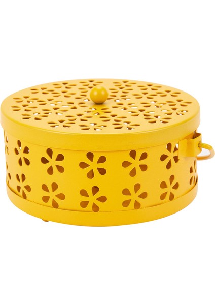 3x Nordic Retro Metal Içi Boş Çiçek Sivrisinek Tutucu Bahçe Brülör Sivrisinek Kurtlayıcı Kutu (Sarı) (Yurt Dışından) fırsatları