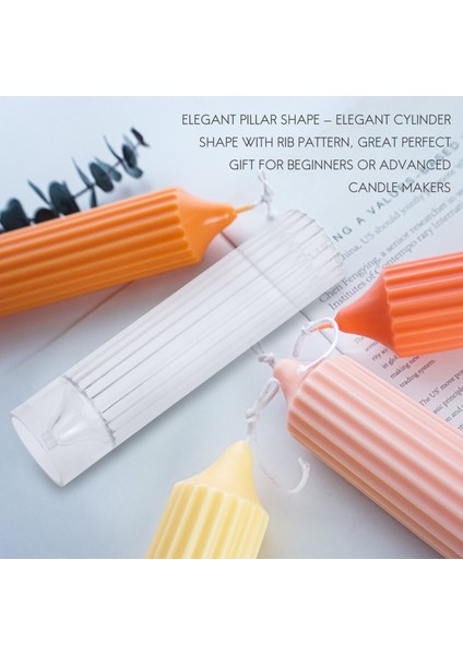 Sütun Mum Kalıp Silindir Kaburga Plastik Mum Kalıpları Mum Için 6 Inç Dıy El Yapımı Mumlar (Yurt Dışından) modelleri