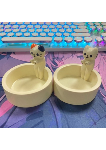 Karikatür Yavru Kedi Şam Tutucu Reçine Sevimli Kokulu Mum Tutucu Yaratıcı Keden Aromaterapi Şamdan Hediyesi (Yurt Dışından) fiyatları