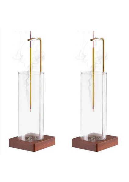 Çubuklar Için 2x Tütsü Tutucu Çıkarılabilir Kül Catcher ile 10 Inç Anti Kül Uçan Tütsü Tutucu Baş Aşağı Tütsü Brülör (Yurt Dışından)