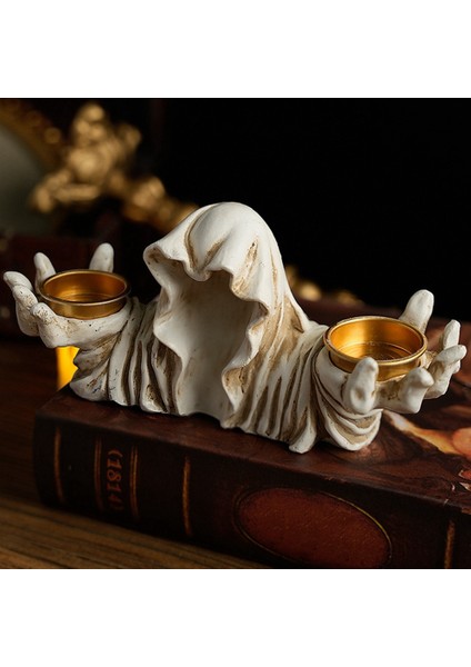 Hayalet Mum Tutucu Vintage Reçine Figürin Cadılar Bayramı Mum Tutucu Mumluk Tablo B Için (Yurt Dışından) fırsatları