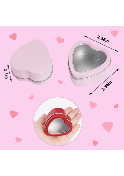 12 Paket Kalp Şeklindeki Metal Teneke Kaplamalı Sevgililer Günü Mum Tenekeleri Mumlar Yapmak Için 2oz Mum Tenekeleri Kapaklarla (Yurt Dışından) fiyatları