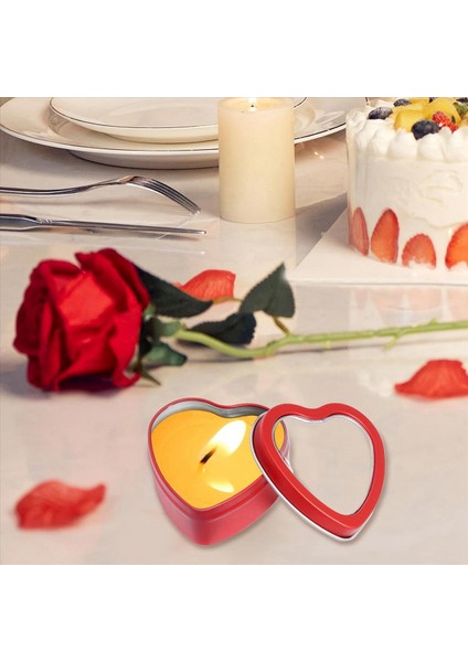 12 Paket Kalp Şeklindeki Metal Teneke Kaplamalı Sevgililer Günü Mum Tenekeleri Mumlar Yapmak Için 2oz Mum Tenekeleri Kapaklarla (Yurt Dışından) indirimleri