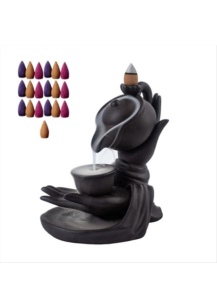 Burner Buddha El Backflow Tütsü Şelale Brülör Duman Tütsü Tutucu Şelalesi (Yurt Dışından)