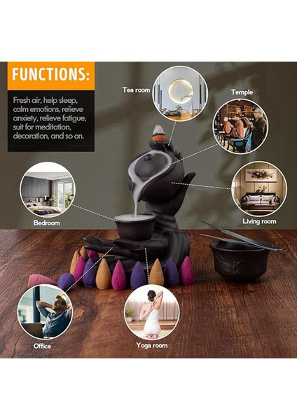 Burner Buddha El Backflow Tütsü Şelale Brülör Duman Tütsü Tutucu Şelalesi (Yurt Dışından) fırsatları