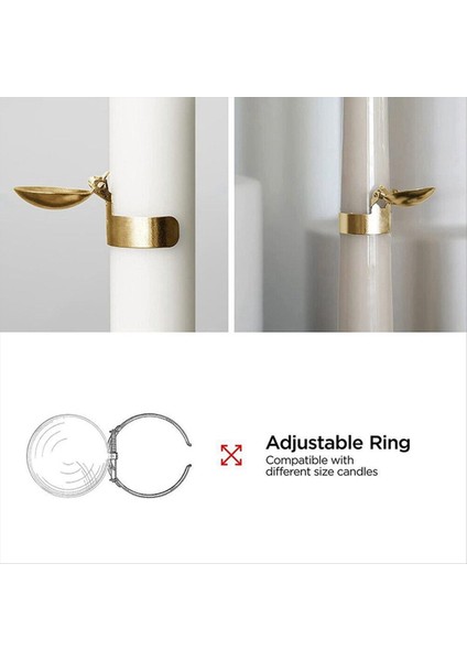 Mum Söndürücü Otomatik Mum Ateş Söndürme Klibi Konik Mumlar Için Otomatik Mum Enfiye Yüzüğü Gümüş D (Yurt Dışından)