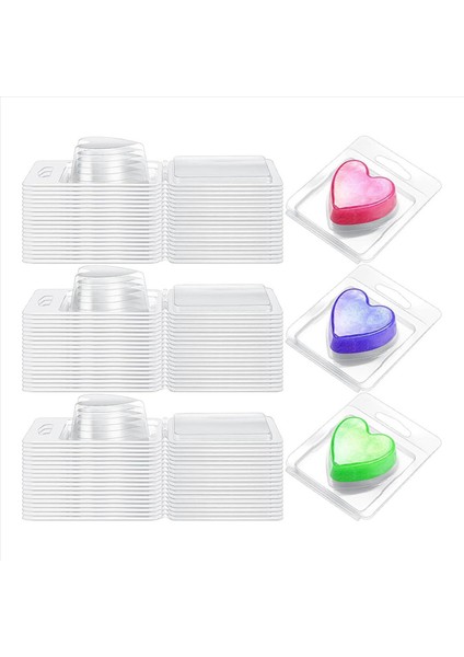 200 Paket Balmumu Eriyik Kabı 1 3 Oz Balmumu Eriyik Tek Kare Flip Üst Açık Boş Plastik Kare Tepsi A (Yurt Dışından) fiyatları