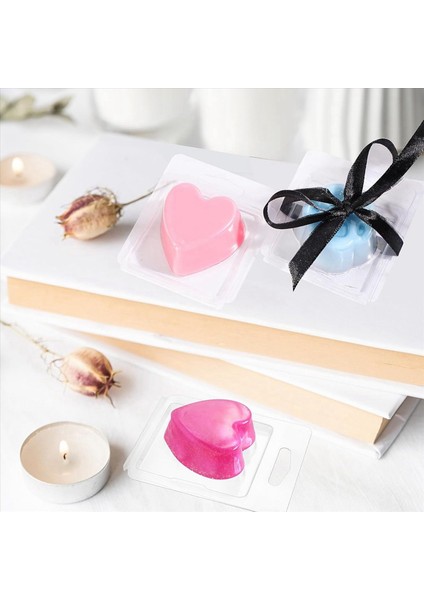 200 Paket Balmumu Eriyik Kabı 1 3 Oz Balmumu Eriyik Tek Kare Flip Üst Açık Boş Plastik Kare Tepsi A (Yurt Dışından) fırsatları