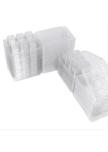Balmumu Eriyik Kalıpları 100 Paket - Şeffaf Plastik Balmumu Eriyik Kapları Balmumu Eriyik Dıy Ev Yapımı Mum Yapımı (Yurt Dışından)