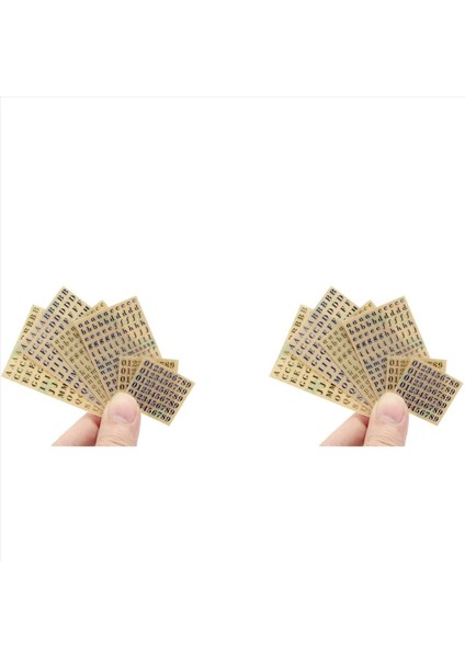 12 Yaprak Küçük 0 12 Inç Alfabe Sayısı Çıkartmalar Parıltı Alaşım Kendi Yapışkan Harfler Çıkartmalar Altın/gümüş (3mm) (Yurt Dışından)