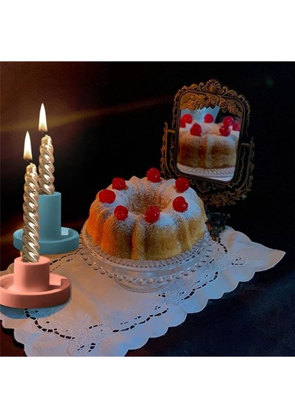 Silindirik Şamdan Tutucu Kalıp Silikon Kalıp Silikon Kalıp Mum Tutucu Baz Süsleri Alçı Mum Masa Kalıp Dekoru (Yurt Dışından)