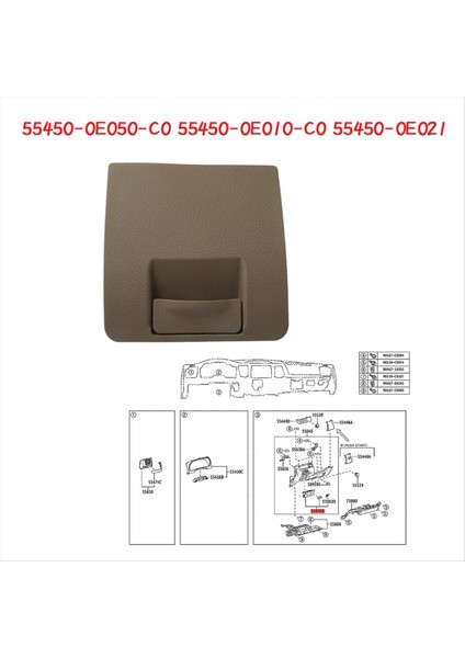 Bej Madeni Poza Kutusu Depolama Küçük Çekmece 55450-0E010 55450-0E021-C0 Toyota Highlander Için 2008-2013 Tortu Kutusu 55450-0E050 (Yurt Dışından) fiyatları