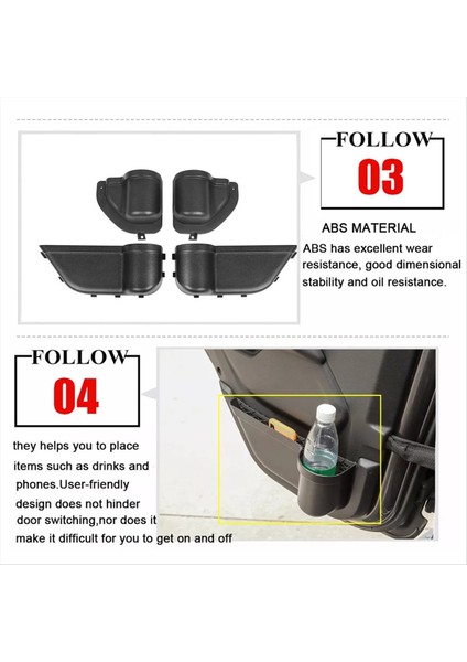 Jeep Wrangler Için Ön Arka Kapı Saklama Kutusu Tepsisi Jl Jl Jl 4xe Rubicon Sports Gladyatör Jt 2018-2023 Tidying Aksesuarları (Yurt Dışından) indirimleri