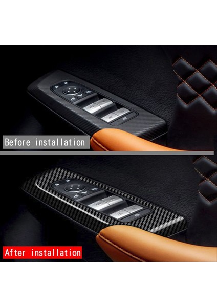 4pcs Karbon Fiber Araba Kapısı Pencere Asansör Düğmesi Paneli Kapak Iç Kapı Panelleri Mitsubishi Outlander Için Kaplama 2022+ Rhd (Yurt Dışından) indirimleri