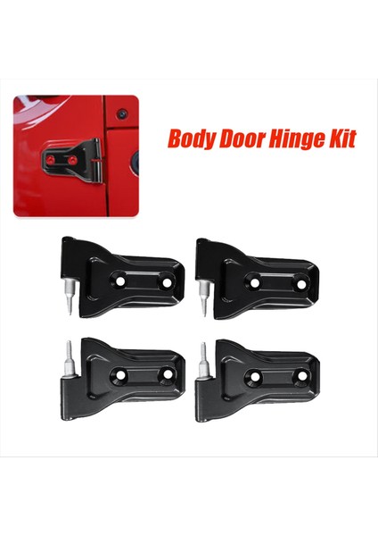 1set/4pcs Jeep Wrangler Için Araba Gövdesi Kapı Menteşe Kiti Jl 2dr 2018+ Yan Kapı Menteşeleri Kapak Kaplama Uzun Üst ve Kısa Alt (Yurt Dışından) fiyatları