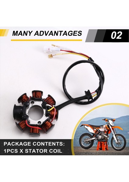 77039104000 Motosiklet Jeneratörü Ktm Için Stator Brol Exc 250 400 450 525 Exc-F Xc-F Motosiklet Aksesuarları (Yurt Dışından) indirimleri