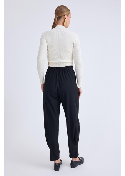 Yüksek Bel Piliseli Bilek Boy Pantolon modelleri