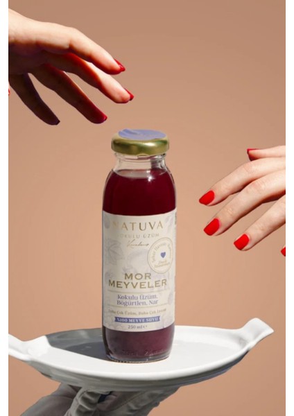Mor Meyveler % 100 Meyve Suyu 250 ml ( Kokulu Üzüm, Böğürtlen, Nar )