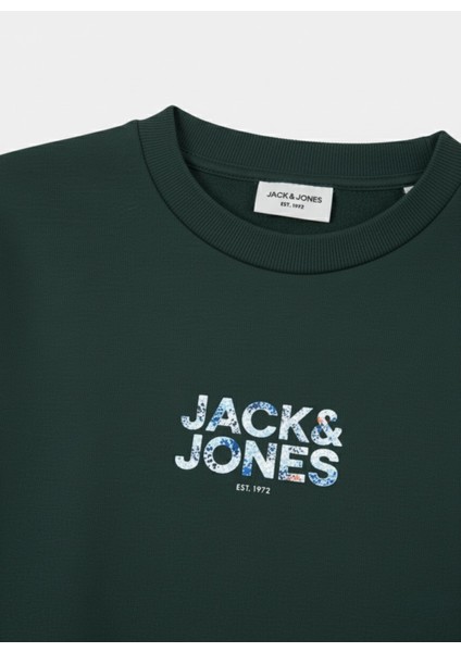 Erkek Minimal Gögüs Baskili Bisiklet Yaka Sweatshirt - New Plas fiyatları