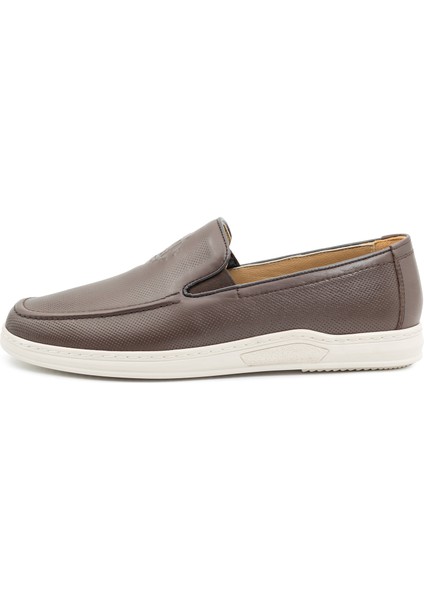Modero Hakiki Deri Hafif Taban Kahverengi Erkek Casual Loafer Ayakkabı modelleri