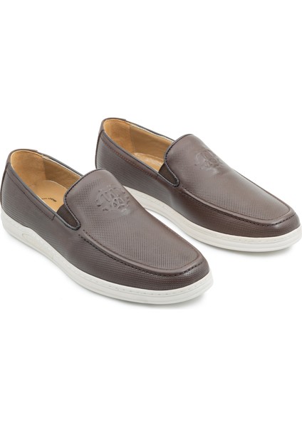 Modero Hakiki Deri Hafif Taban Kahverengi Erkek Casual Loafer Ayakkabı indirimleri