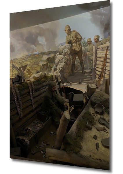 Cesur Siperler Yağlı Boya Görünümlü Ahşap Dekoratif Tablo Dikdörtgen Tablo modelleri