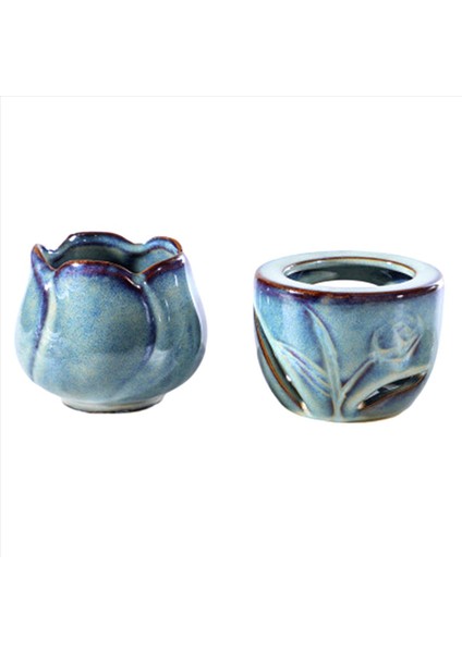 3x Aromaterapi Fırını Mum Lambası Dekorasyon Yatak Odası Esansiyel Yağ Tütsü Brülör Lale Seramik Mum (Yurt Dışından) modelleri