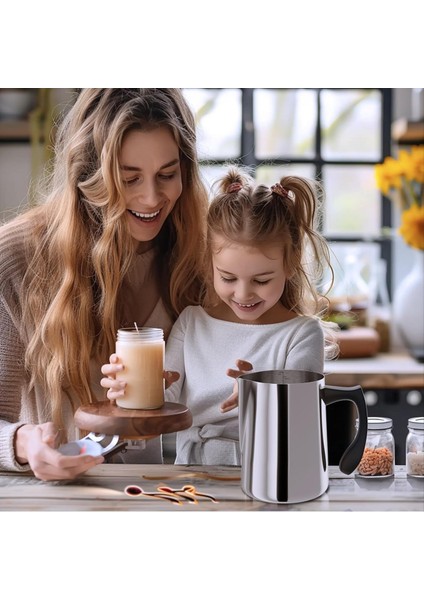 Mum Yapımı Dökme Tenceresi 32 Oz Paslanmaz Çelik Balmumu Eritme Kabı Isıya Dayanıklı Saplı Kazan Mum Yapma Sürahi (Yurt Dışından) modelleri