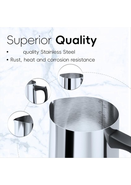 Mum Yapımı Dökme Tenceresi 32 Oz Paslanmaz Çelik Balmumu Eritme Kabı Isıya Dayanıklı Saplı Kazan Mum Yapma Sürahi (Yurt Dışından) fırsatları