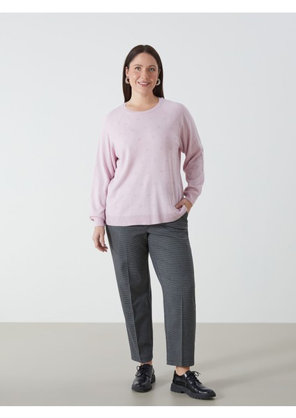 Yeni Sezon Bisiklet Yaka Çiçekli Kadın Triko Kazak fiyatları