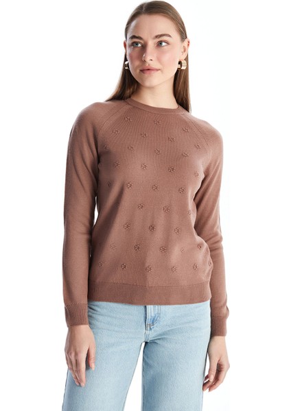 Yeni Sezon Bisiklet Yaka Çiçekli Kadın Triko Kazak fiyatları