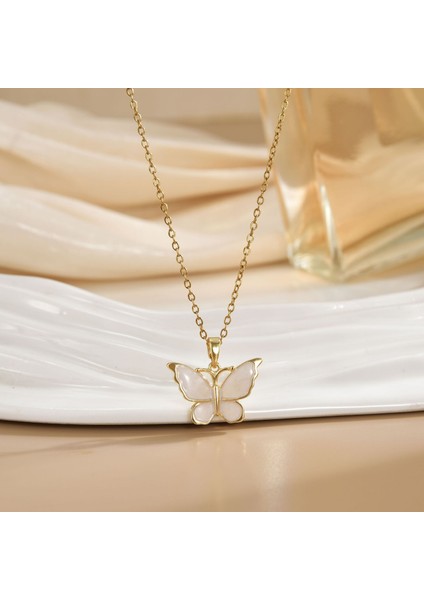 Yeni Kadın Yıldızlar ve Ay Köprücük Kemiği Zinciri Titanyum Çelik Renk Kaybetmez Çok Yönlü Kişilik Tasarım Duygusu Boyun Zinciri Hafif Lüks Stil (Yurt Dışından)