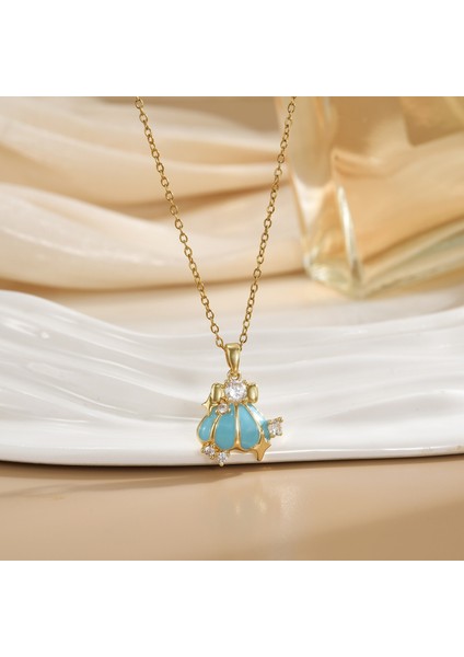 Yeni Kadın Yıldızlar ve Ay Köprücük Kemiği Zinciri Titanyum Çelik Renk Kaybetmez Çok Yönlü Kişilik Tasarım Duygusu Boyun Zinciri Hafif Lüks Stil (Yurt Dışından)