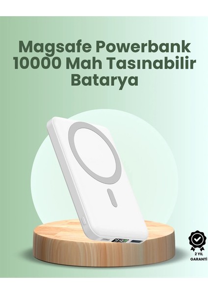Ultra Ince Manyetik Powerbank – Hızlı Şarj, Güçlü Tutuş, 10000 Mah Kapasite