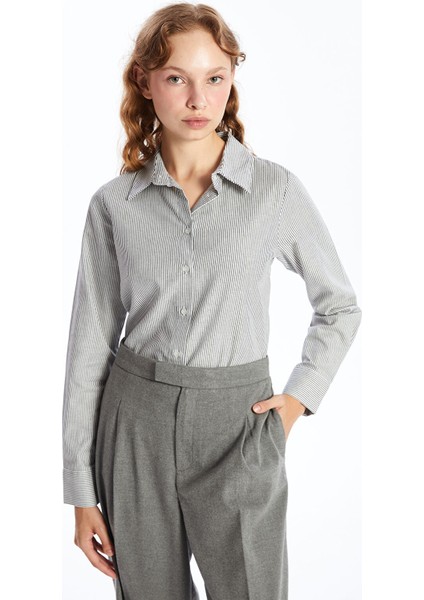Yeni Sezon Çizgili Kadın Gömlek